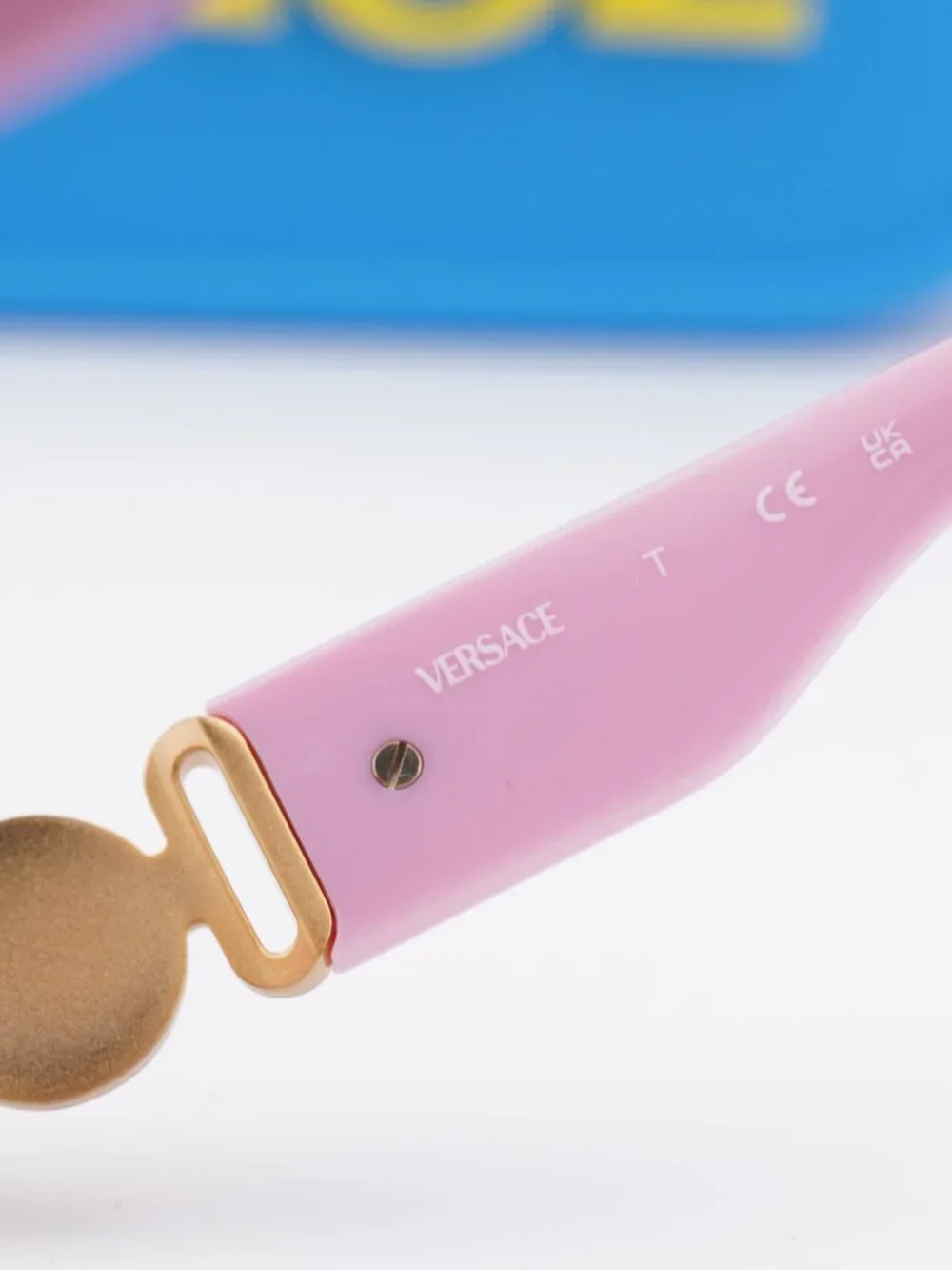 Versace Kids VK2003 10029L Rectangle Sunglasses - Pink/Gold / Pink Mirror